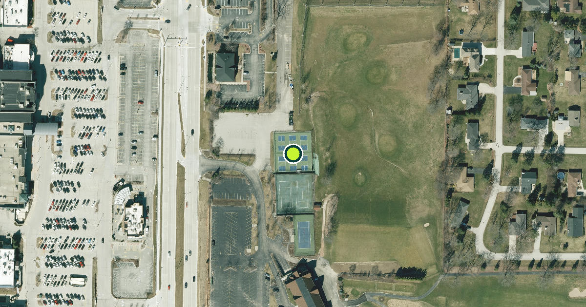 Satellite view of Brookfield Pickleball Courts