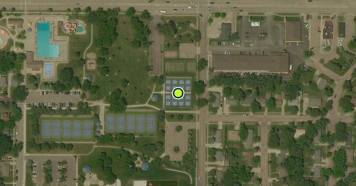 Satellite view of Brookings Pickleball Courts