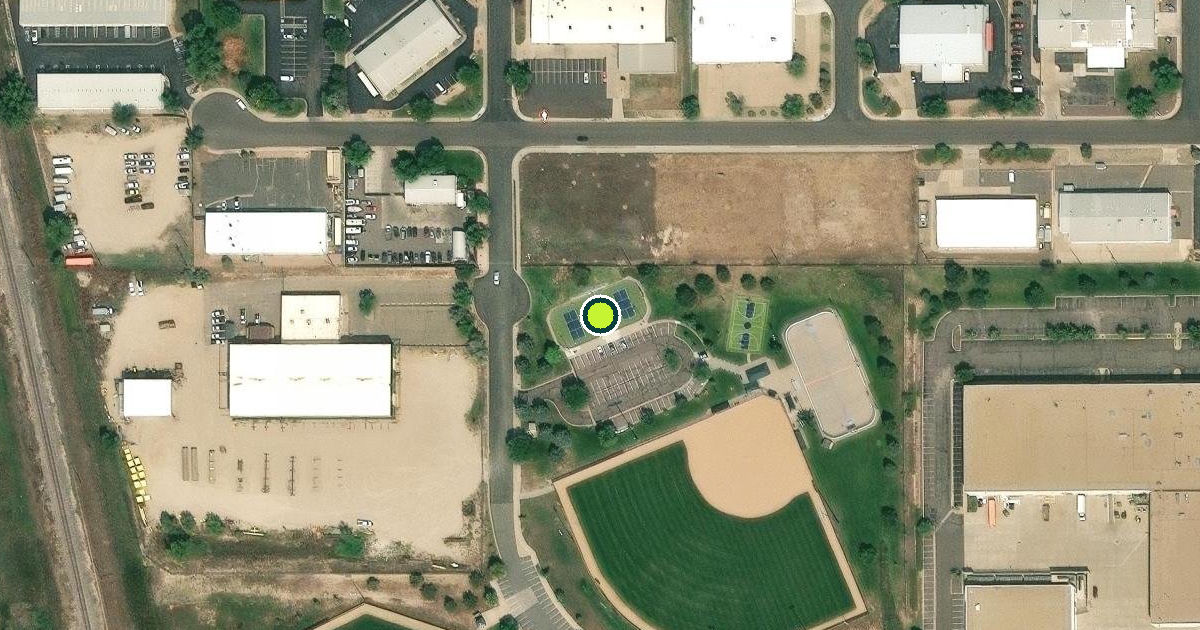 Satellite view of Broomfield Pickleball Courts