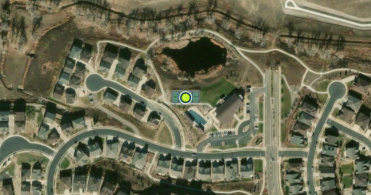 Satellite view of Broomfield Pickleball Courts