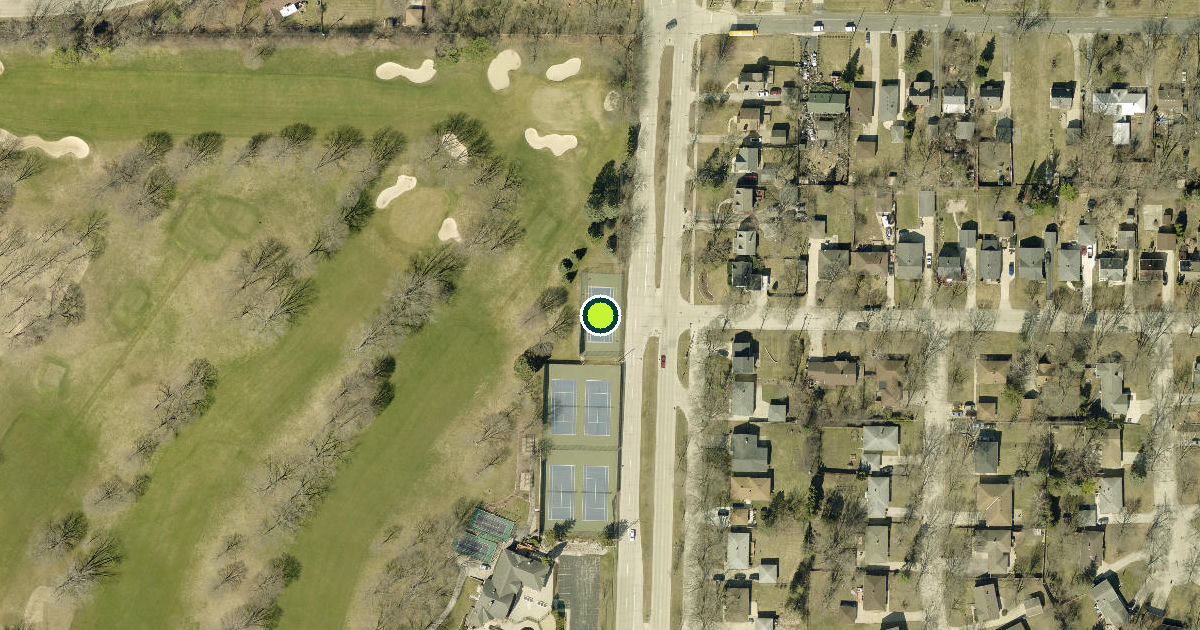 Satellite view of Brown Deer Pickleball Courts