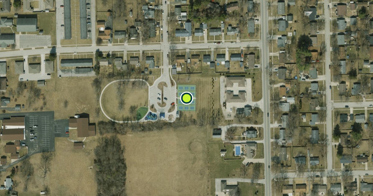 Satellite view of Brownsburg Pickleball Courts