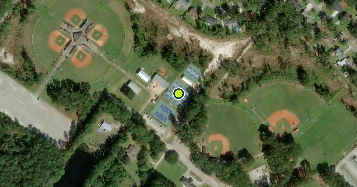 Satellite view of Bryan County Pickleball Courts