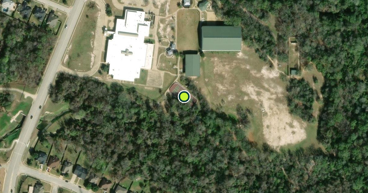 Satellite view of Bryan Pickleball Courts