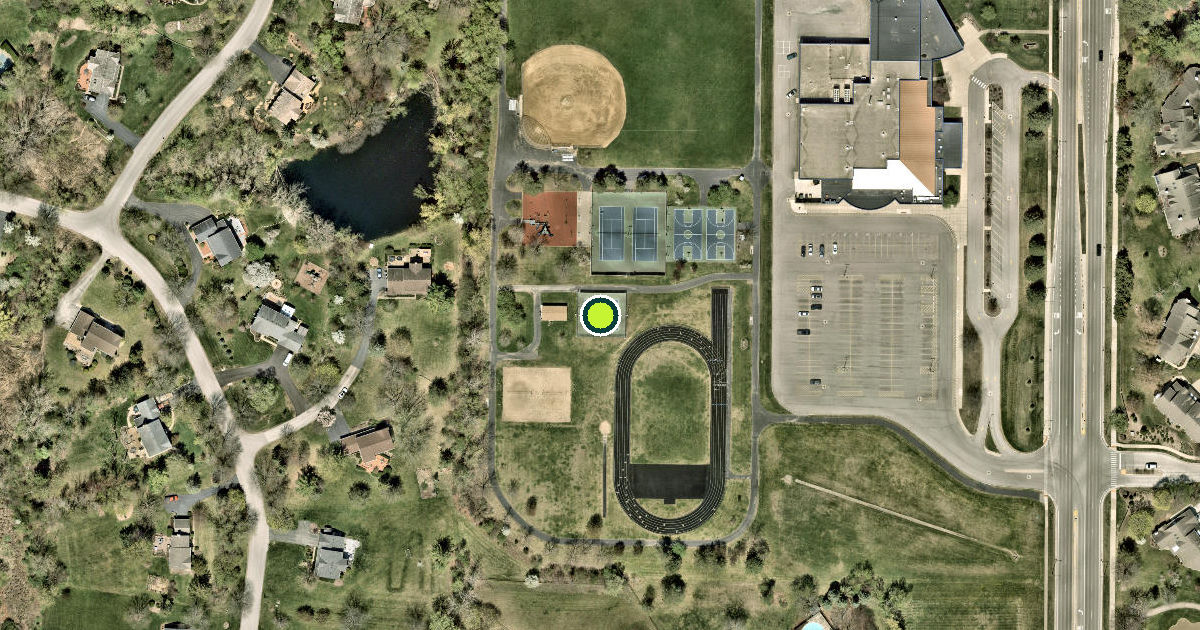 Satellite view of Buffalo Grove Pickleball Courts