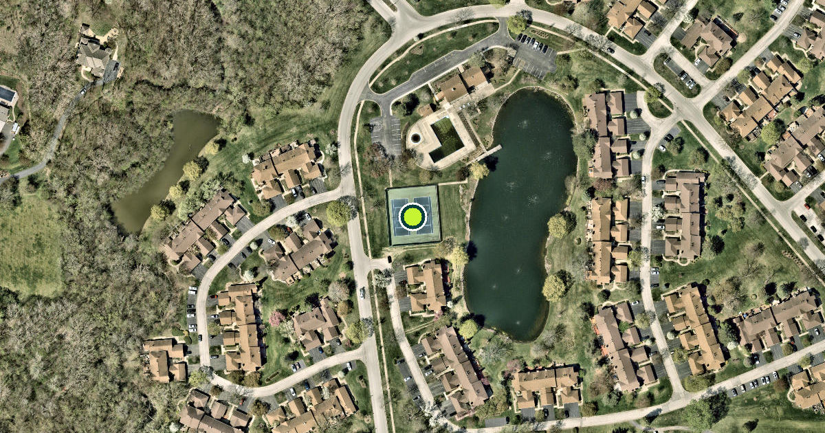 Satellite view of Buffalo Grove Pickleball Courts