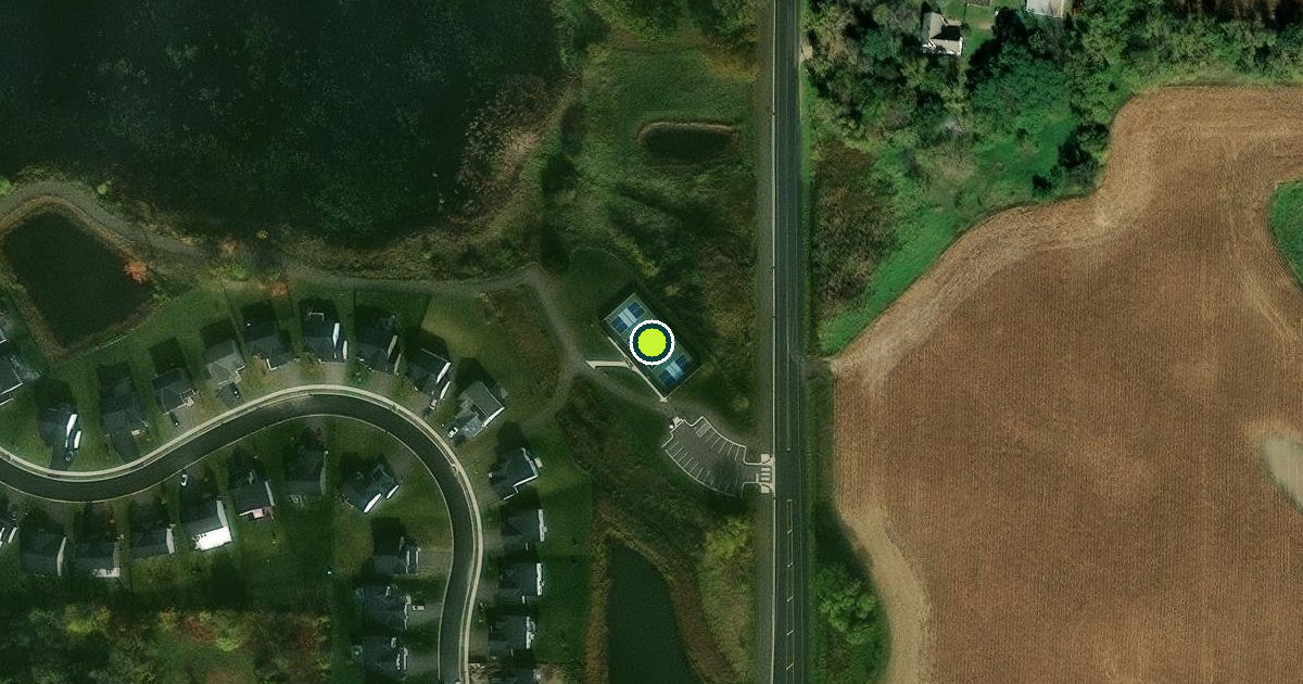 Satellite view of Buffalo Pickleball Courts