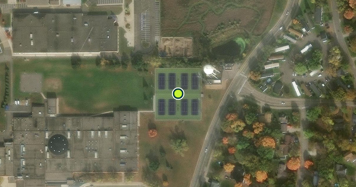 Satellite view of Buffalo Pickleball Courts