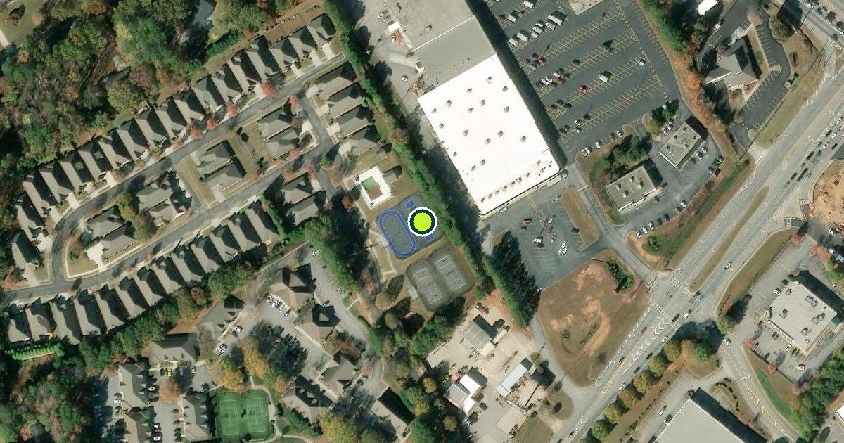Satellite view of Buford Pickleball Courts