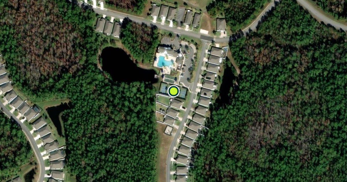 Satellite view of Bunnell Pickleball Courts