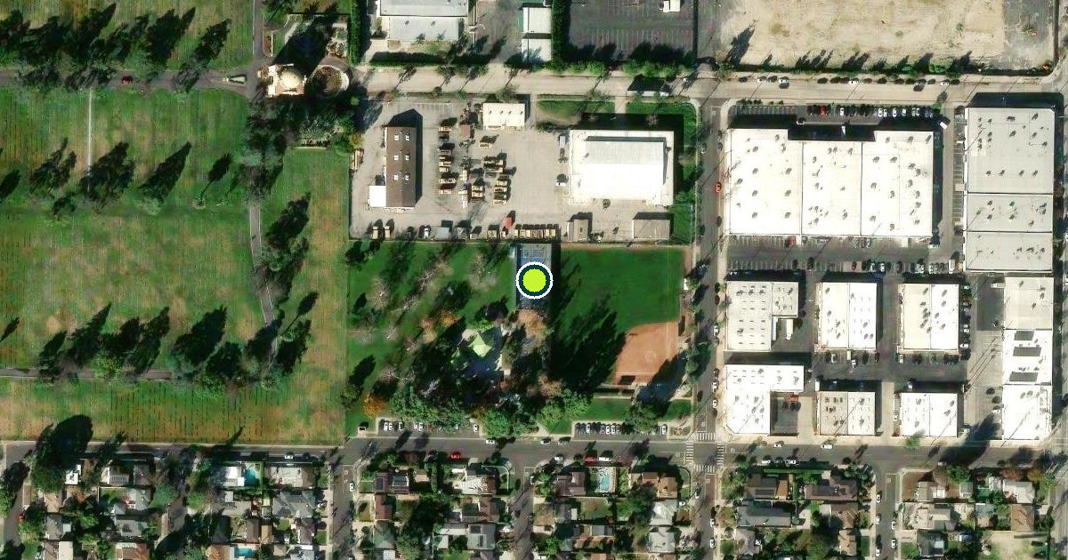 Satellite view of Burbank Pickleball Courts