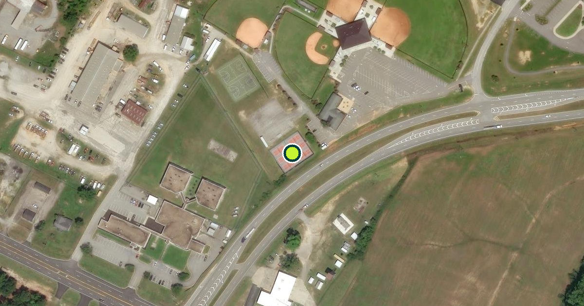 Satellite view of Burke County Pickleball Courts