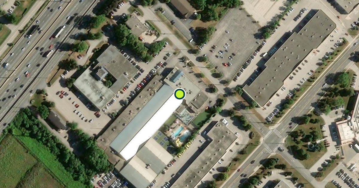 Satellite view of Burlington Hall