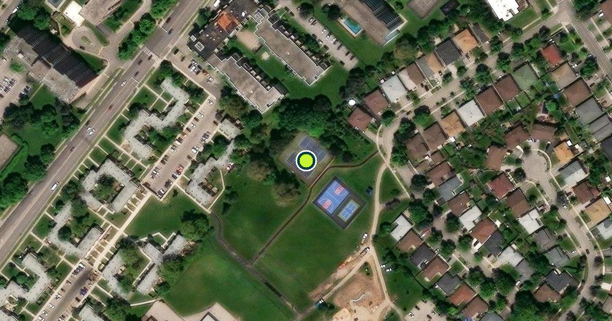 Satellite view of Burnhamdale Park Pickleball Courts