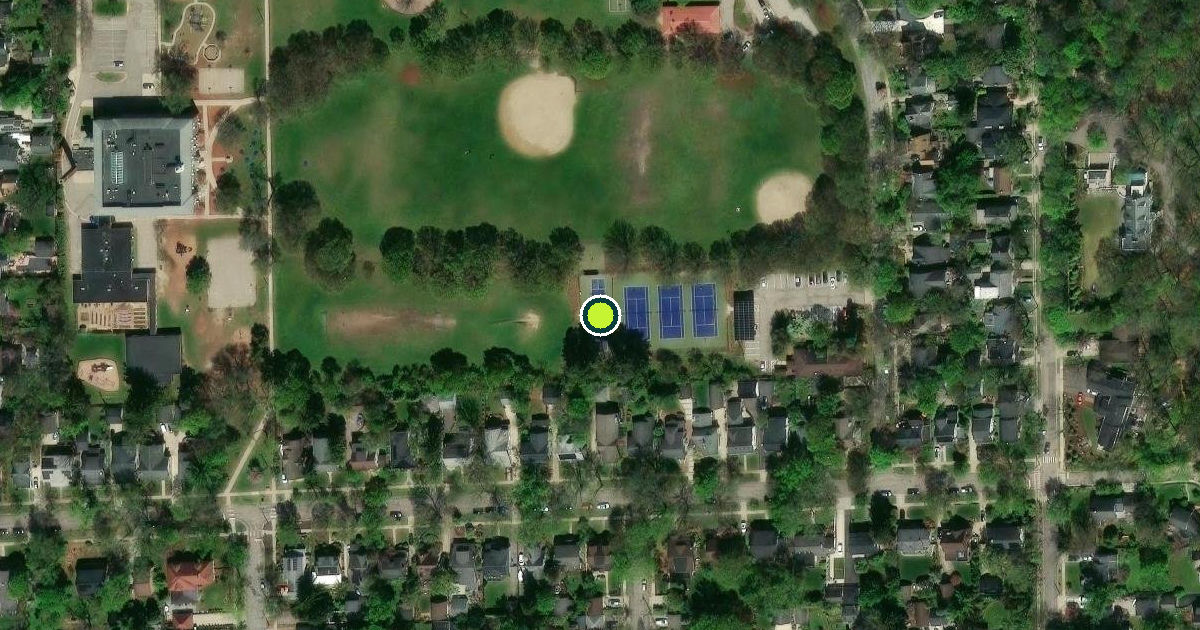 Satellite view of Burns Park Pickleball Courts