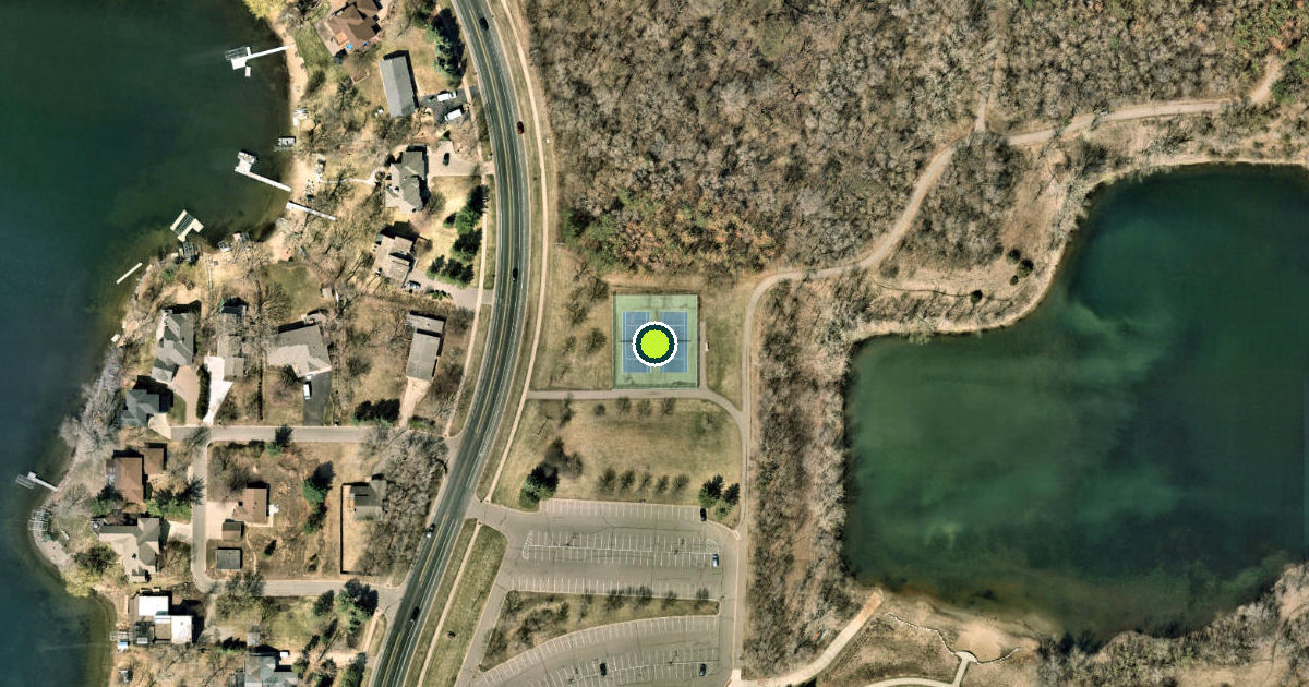 Satellite view of Burnsville Pickleball Courts