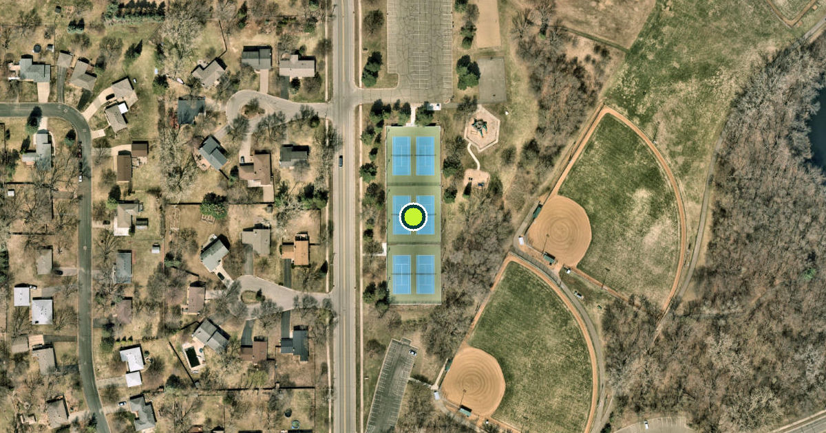 Satellite view of Burnsville Pickleball Courts