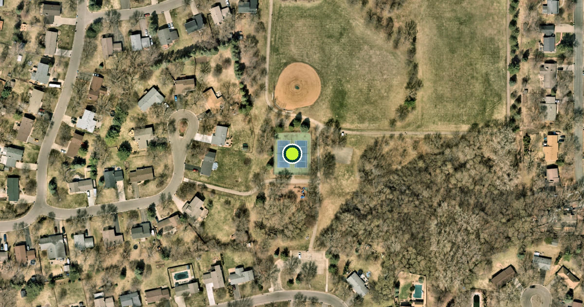 Satellite view of Burnsville Pickleball Courts