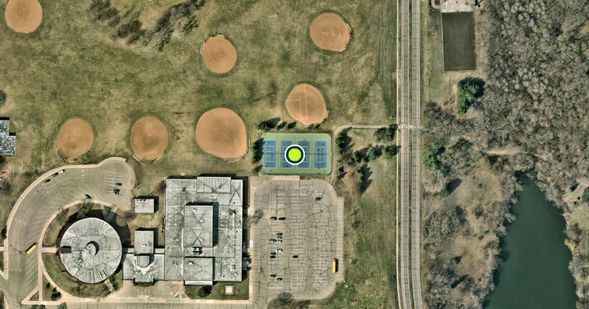 Satellite view of Burnsville Pickleball Courts