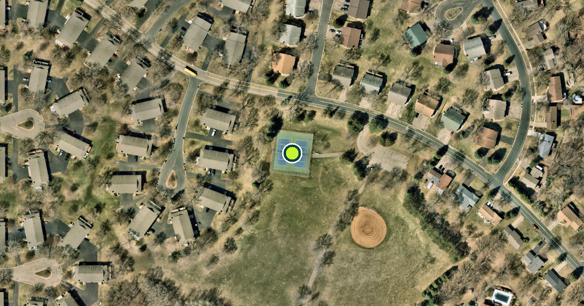 Satellite view of Burnsville Pickleball Courts