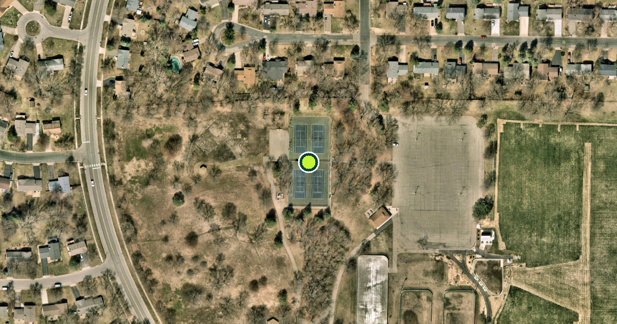 Satellite view of Burnsville Pickleball Courts