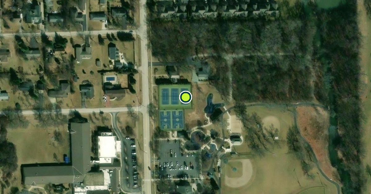 Satellite view of Burr Ridge Pickleball Courts