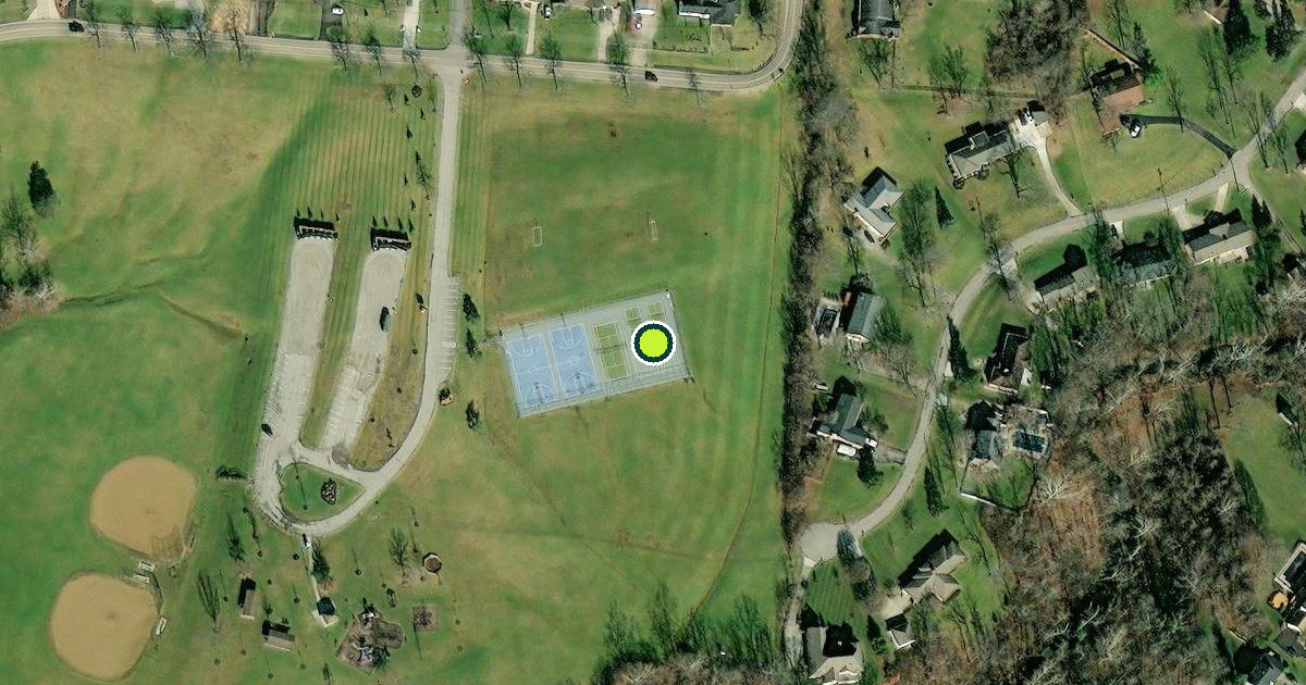 Satellite view of Butler County Pickleball Courts
