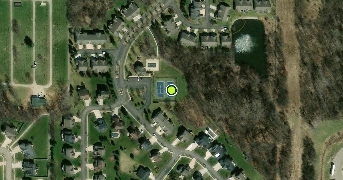 Satellite view of Byron Township Pickleball Courts