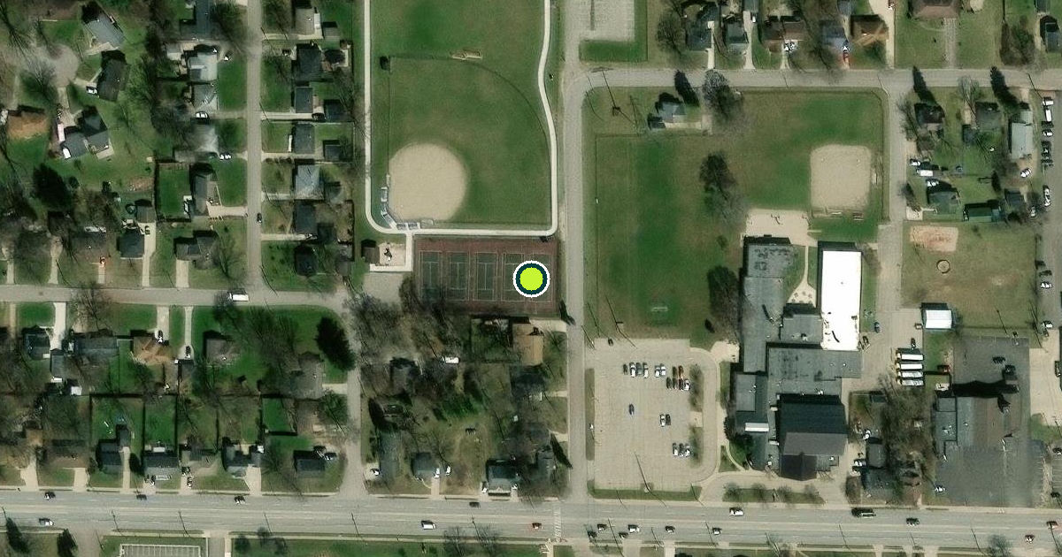 Satellite view of Byron Township Pickleball Courts