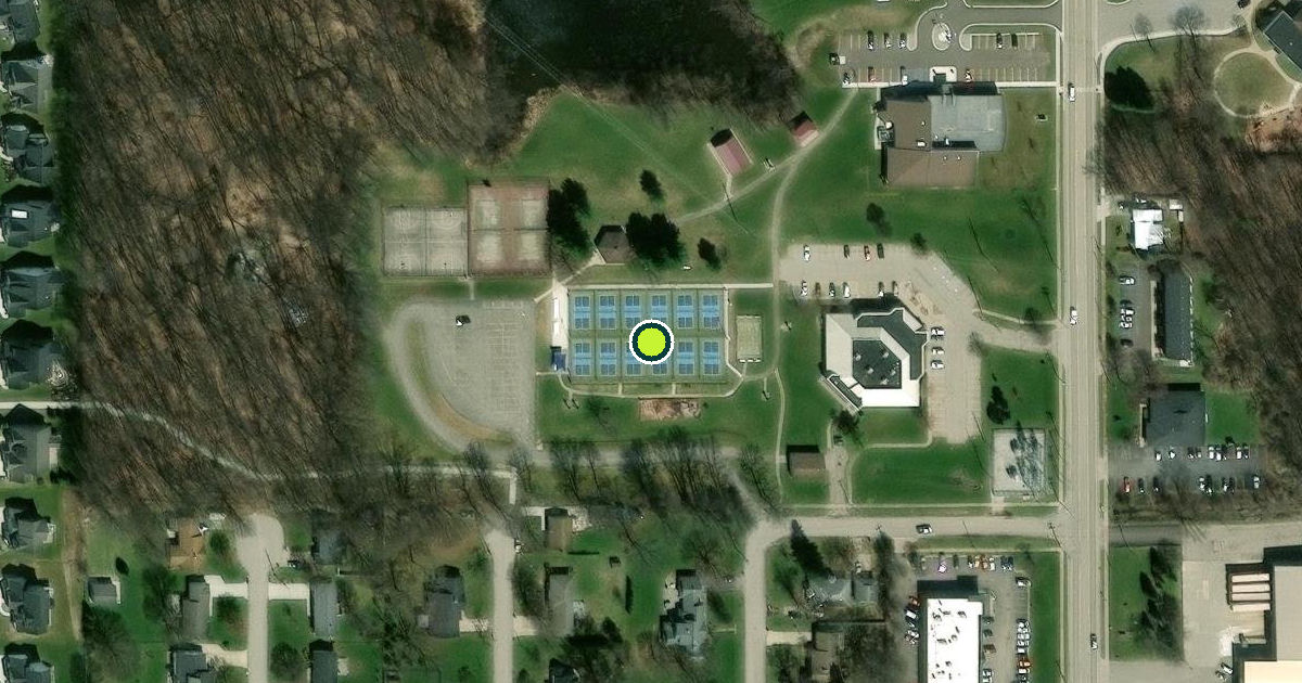 Satellite view of Byron Township Pickleball Courts