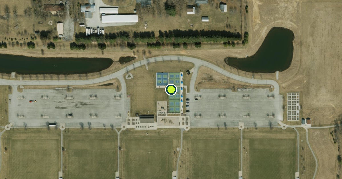 Satellite view of Cage Pickleball Challenge Courts