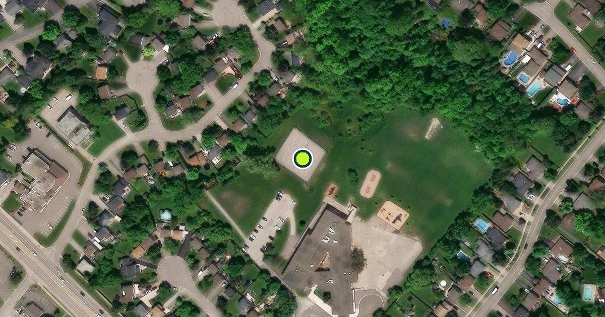 Satellite view of Caledon Pickleball Courts
