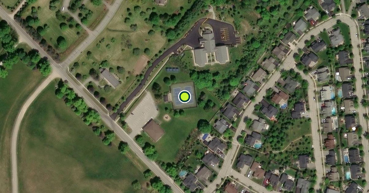 Satellite view of Caledon Pickleball Courts