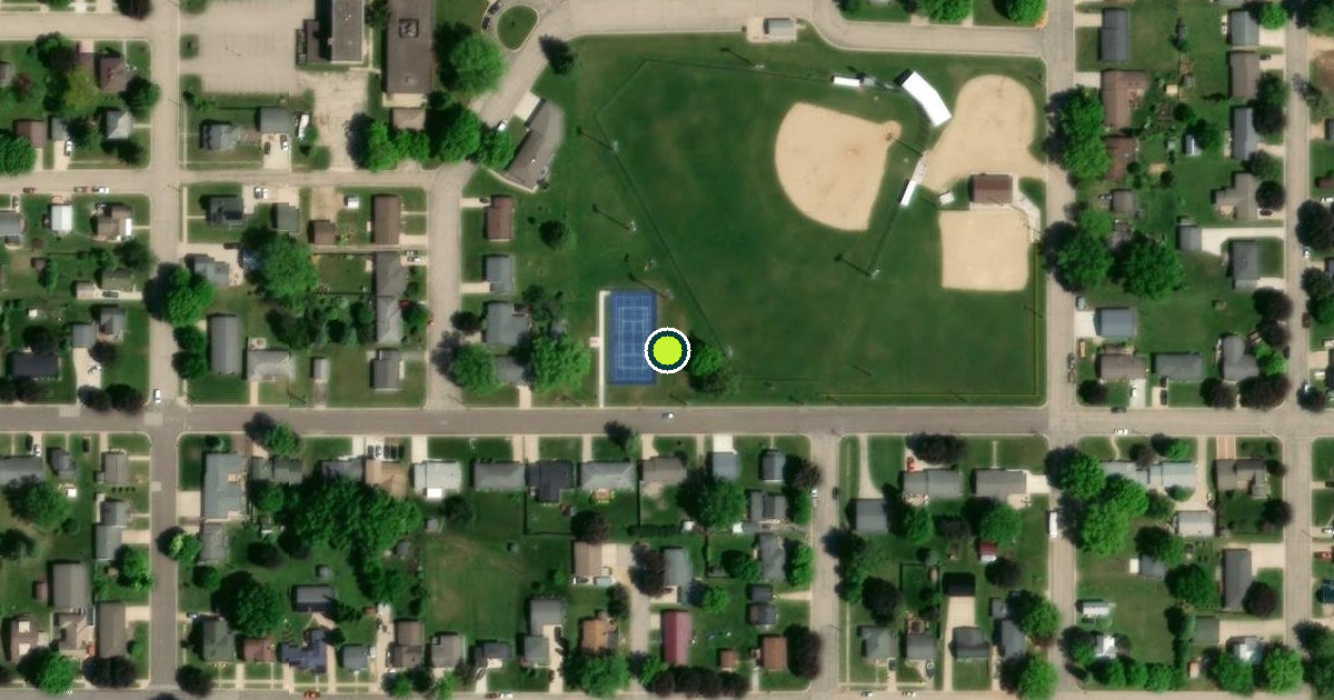 Satellite view of Caledonia Pickleball Courts