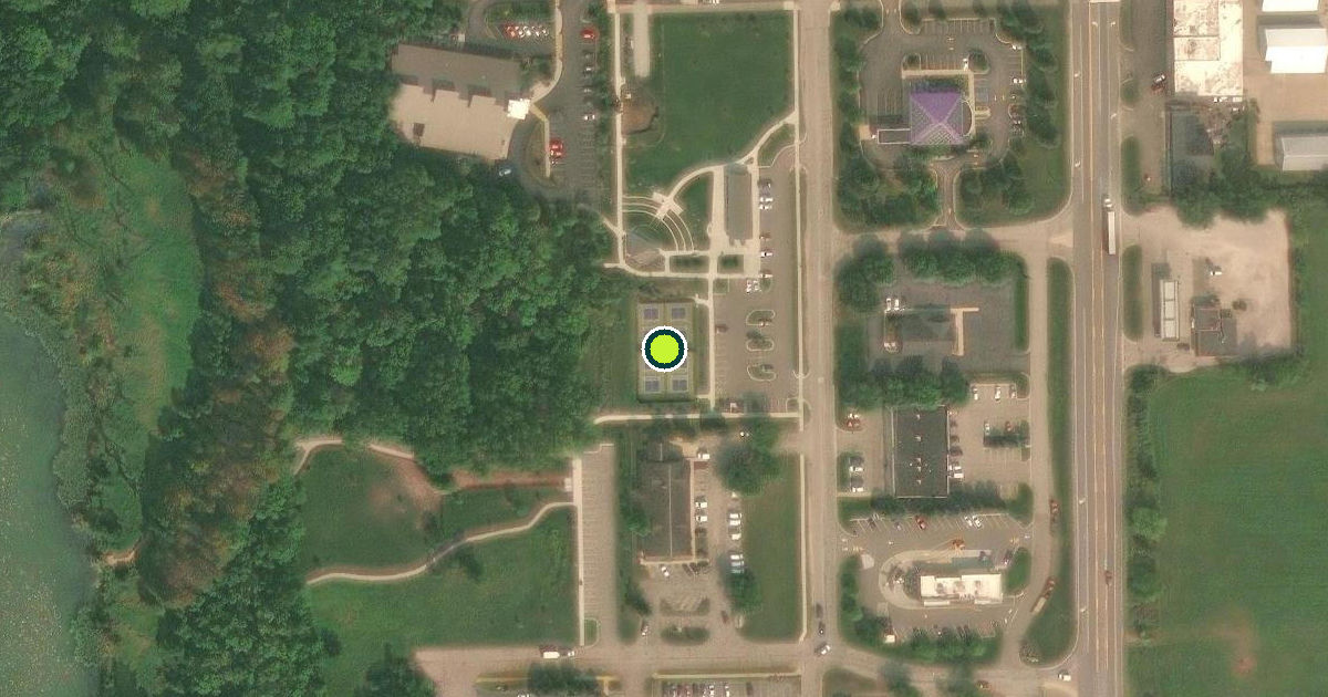 Satellite view of Caledonia Pickleball Courts