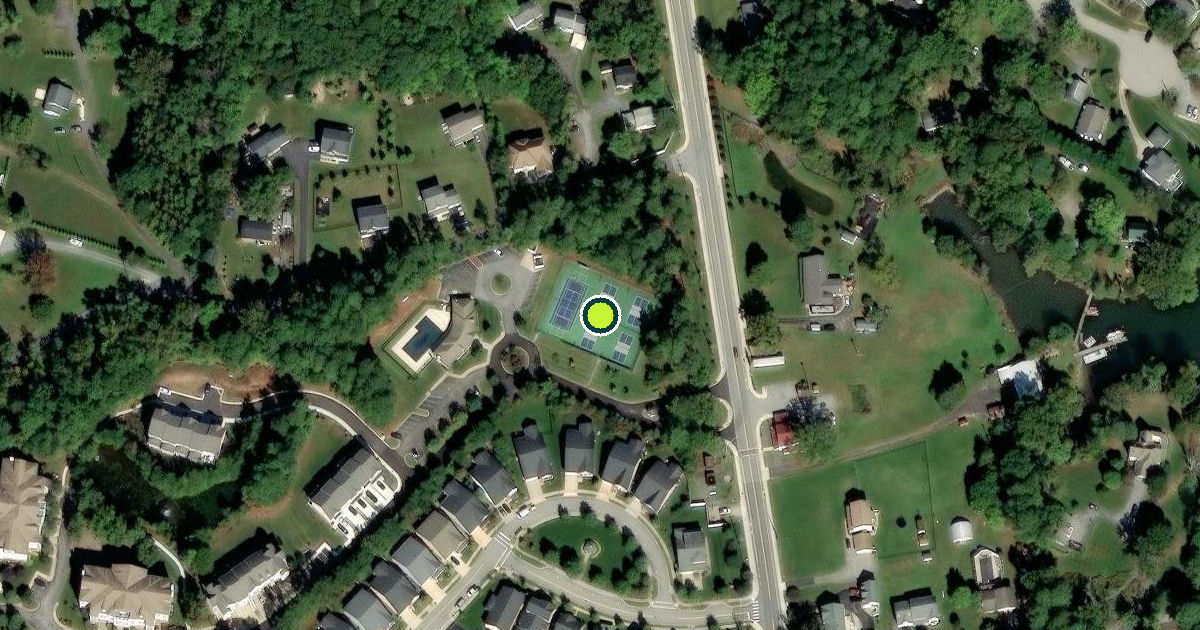 Satellite view of Calvert County Pickleball Courts