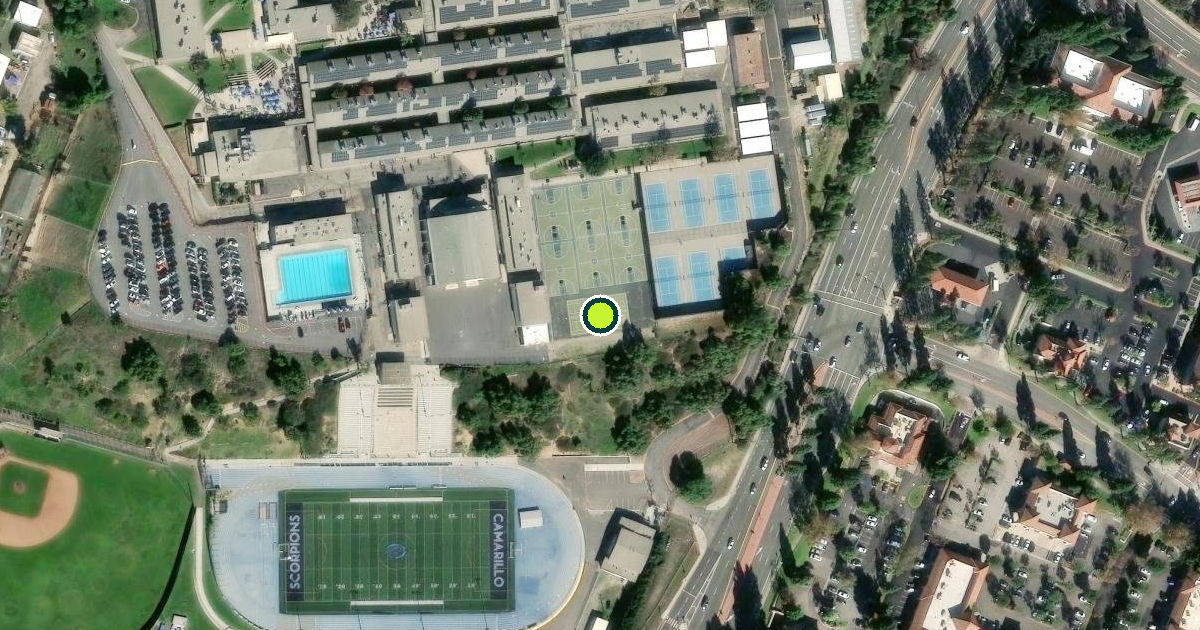 Satellite view of Camarillo Pickleball Courts