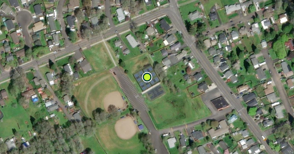 Satellite view of Campbell Park Pickleball Courts
