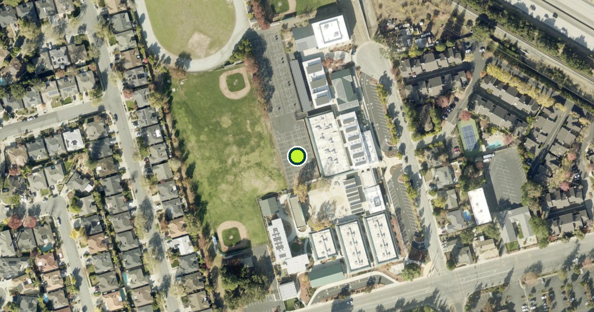 Satellite view of Campbell Pickleball Courts
