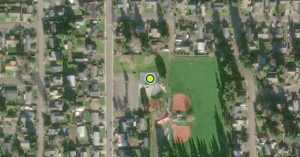 Satellite view of Canby Pickleball Courts
