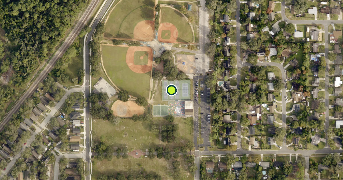 Satellite view of Candyland Park