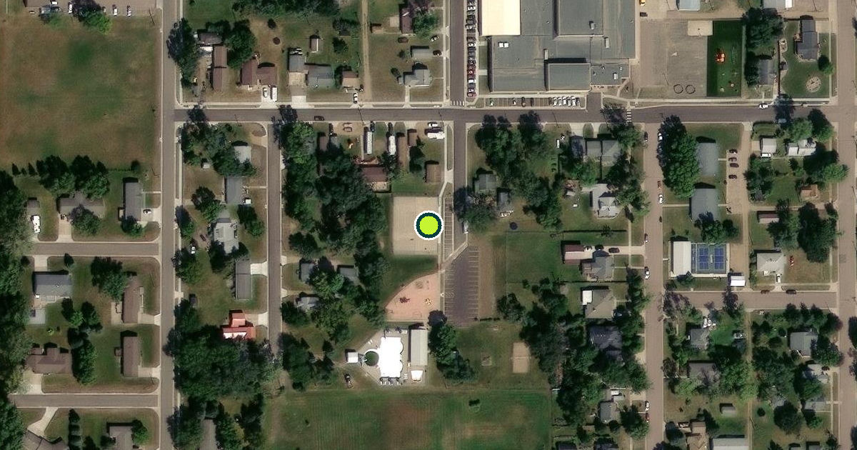 Satellite view of Canistota Pickleball Courts