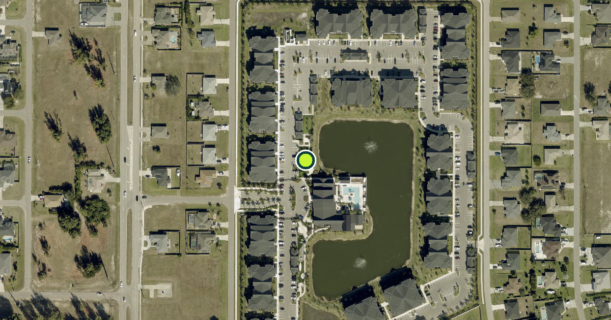 Satellite view of Cape Coral Pickleball Courts