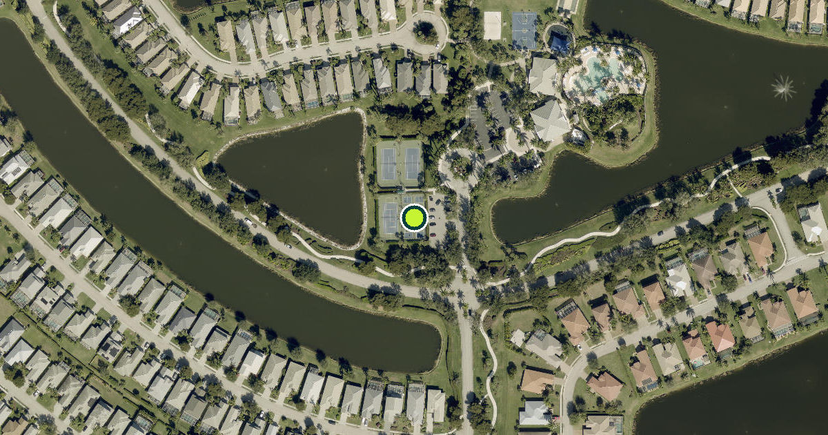 Satellite view of Cape Coral Pickleball Courts