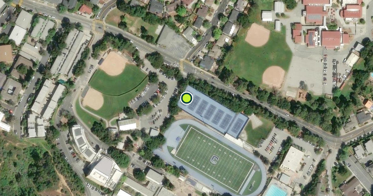 Satellite view of Carlmont High School Tennis Courts