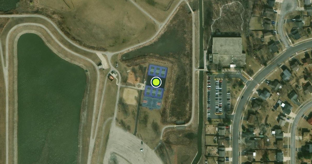 Satellite view of Carol Stream Pickleball Courts