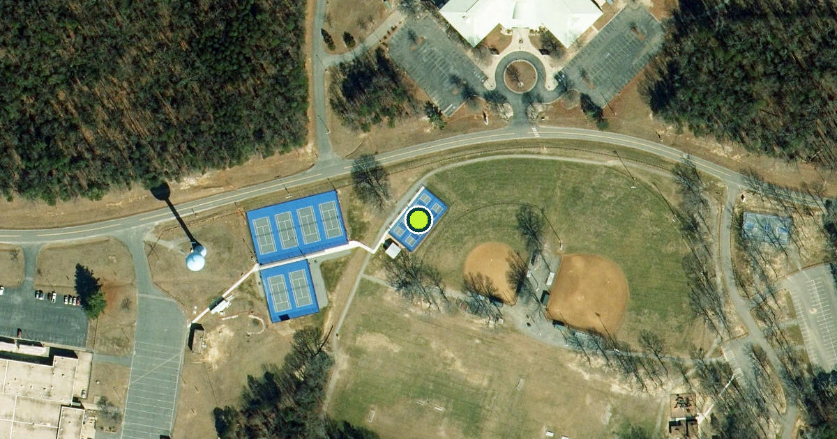 Satellite view of Caroline County Pickleball Courts