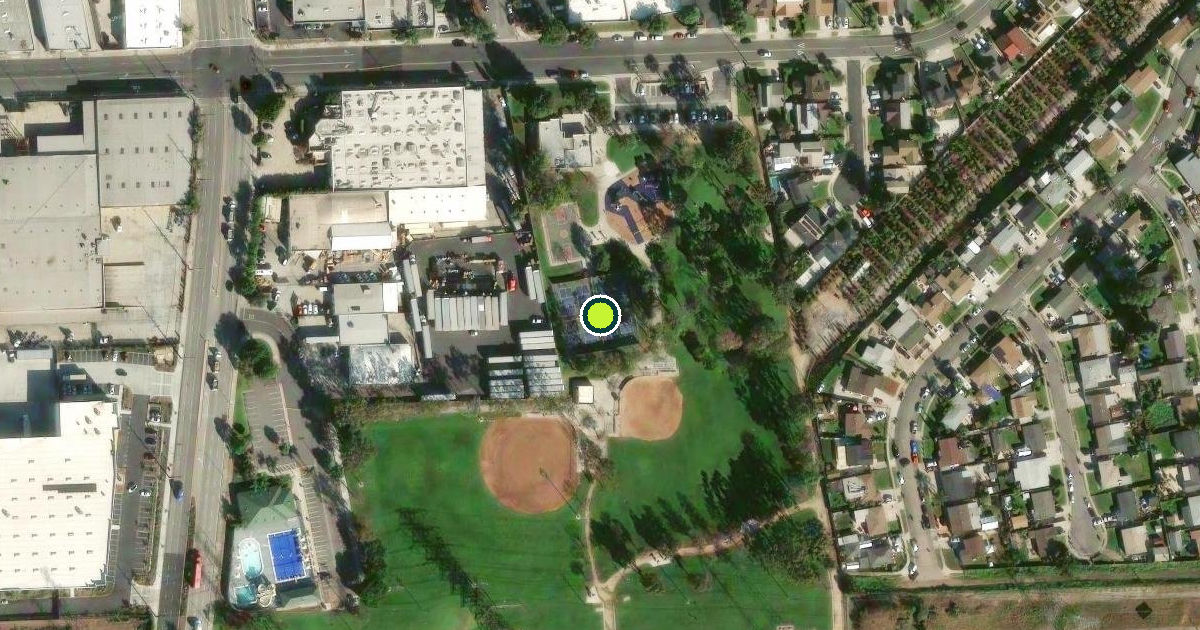 Satellite view of Carson Pickleball Courts