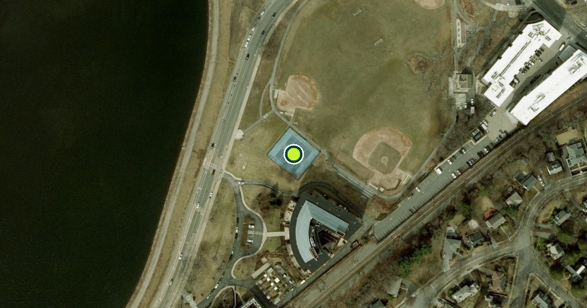Satellite view of Cassidy Playground Tennis Courts
