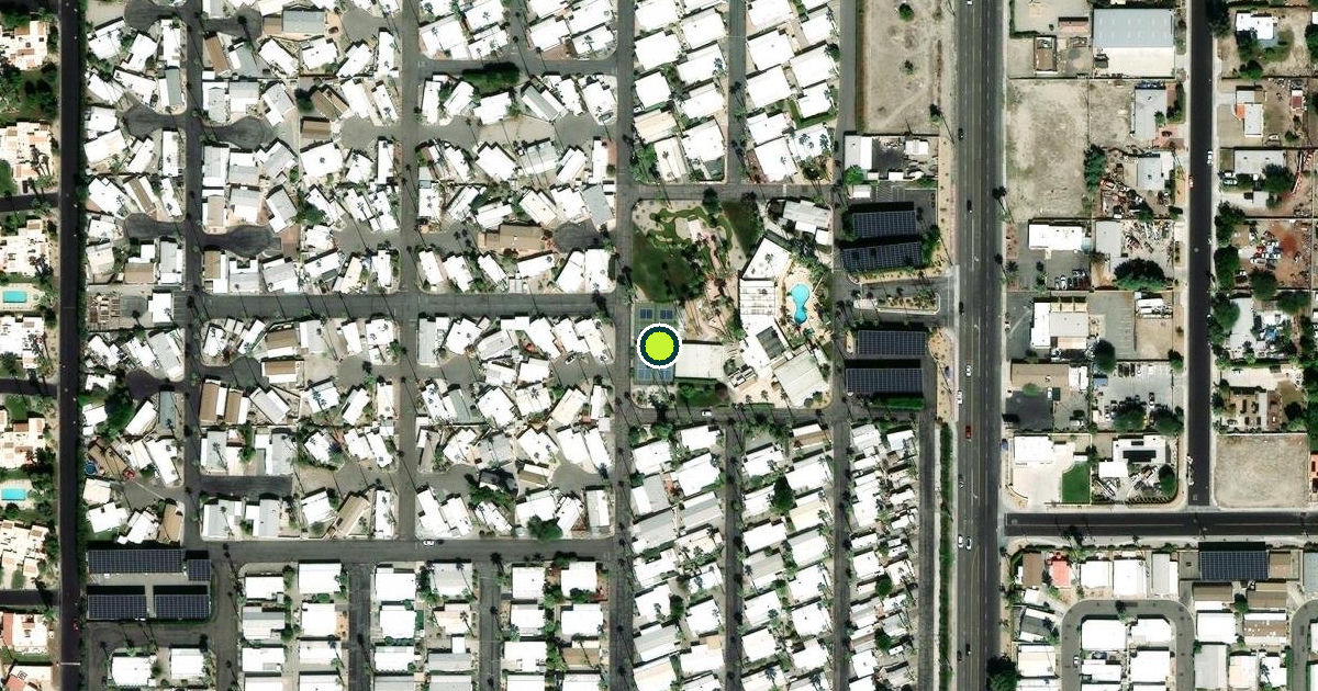 Satellite view of Cathedral City Pickleball Courts